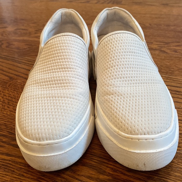 J Slides Aileen Perforated Nubuck platform slip on shoes - Picture 3 of 8